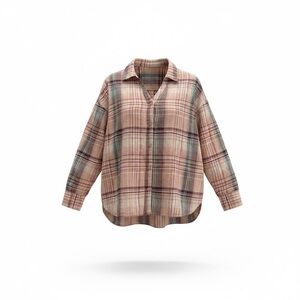 Plaid Button-Up Shirt